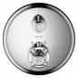 hansgrohe Fertigmontageset Axor Montreux UP-Thermostat, mit Ab- und Umstellventil, Kreuzgriff, chrom