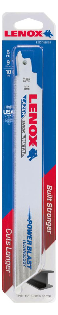 Bild Säbelsägeblatt 229x25x1,1mm 10Zähne Pack a 5 Stück LENOX-1