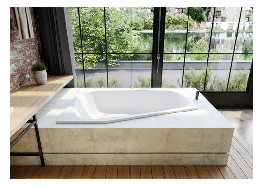 Kaldewei Badewanne PLAZA DUO 190 180x120/80cm, rechts, Griffloch, Perl-Effekt, bahamabeige