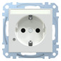 Steckdose 1f akws glz System M UP m.BS IP20 aktivweiß