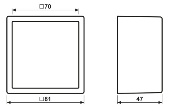 Gehäuse AP 1f Kst aws LS / LS CUBE glz AP-Geh
