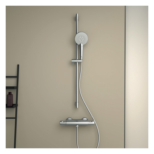 Ideal-Standard Brausekombination Idealrain Evo Jet 90 cm, 3-Funktionshandbrause, d=12,5cm, chrom
