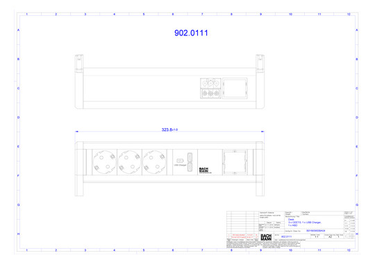 Bachmann DESK 3xCEE 7/3 1xUSB   902.0111 