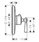 hansgrohe Fertigmontageset Axor Montreux HighFlow UP-Thermostat, mit Hebelgriff, brushed black chrome