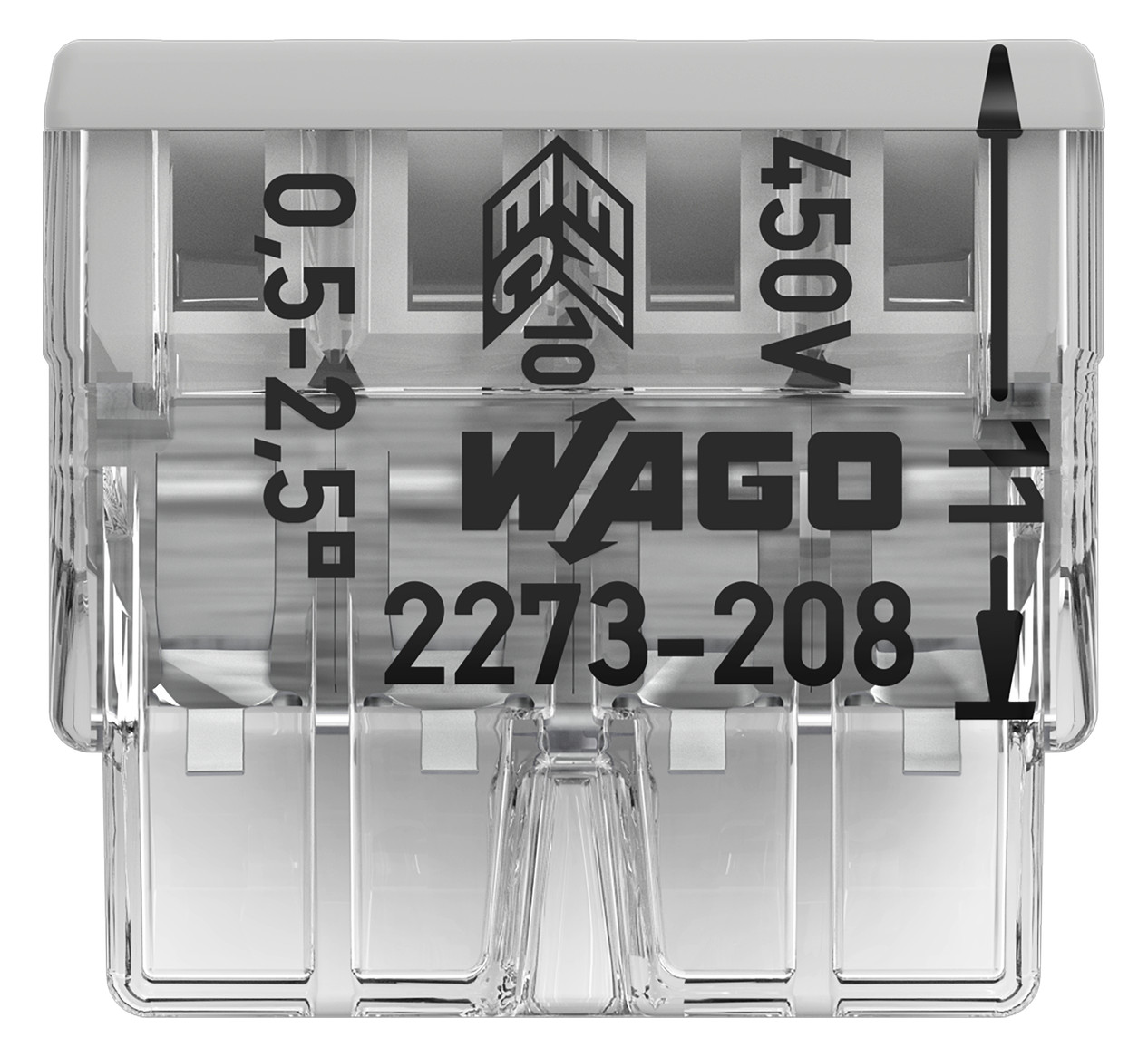 Steckklemme 8f 450V 24A Serie 2273 0,5-2,5qmm f.Massivleiter