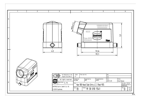 HART Tüllengehäuse M25       19300101541 
