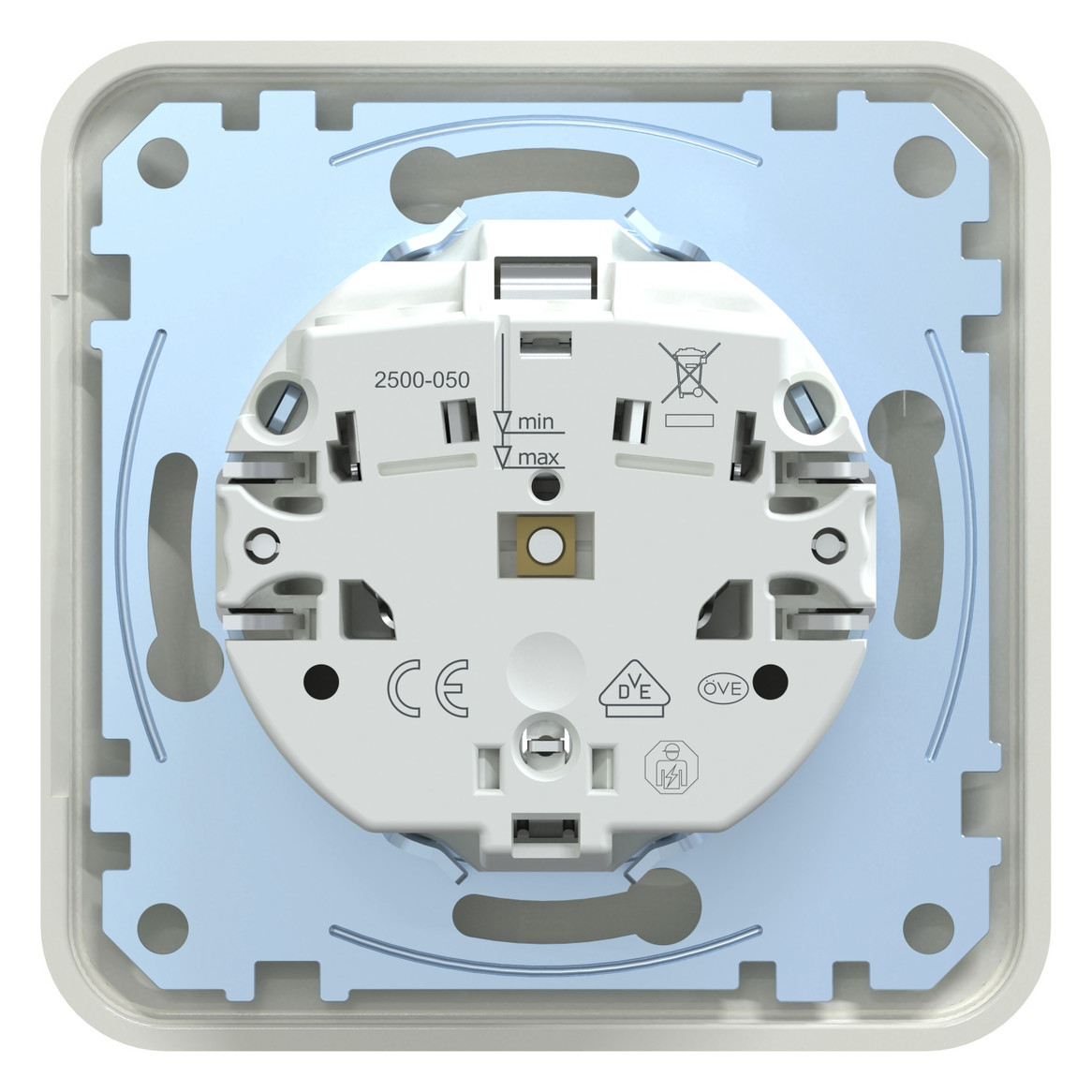 Steckdose 1f polws glz 1-M UP IP20