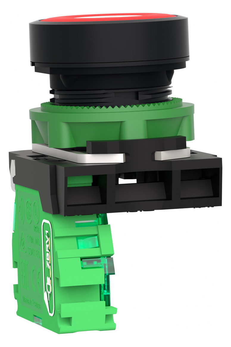 Drucktaster 1f ws rnd Ø22,5mm 1S IP30 fl Tastend