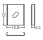 Befestigungsset si Alu L22mm B18,8mm H3,5mm