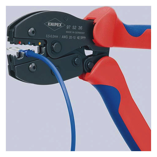 Crimpzange mech 220mm Kabelschuh/Verb 0,5-6qmm AWG20-10