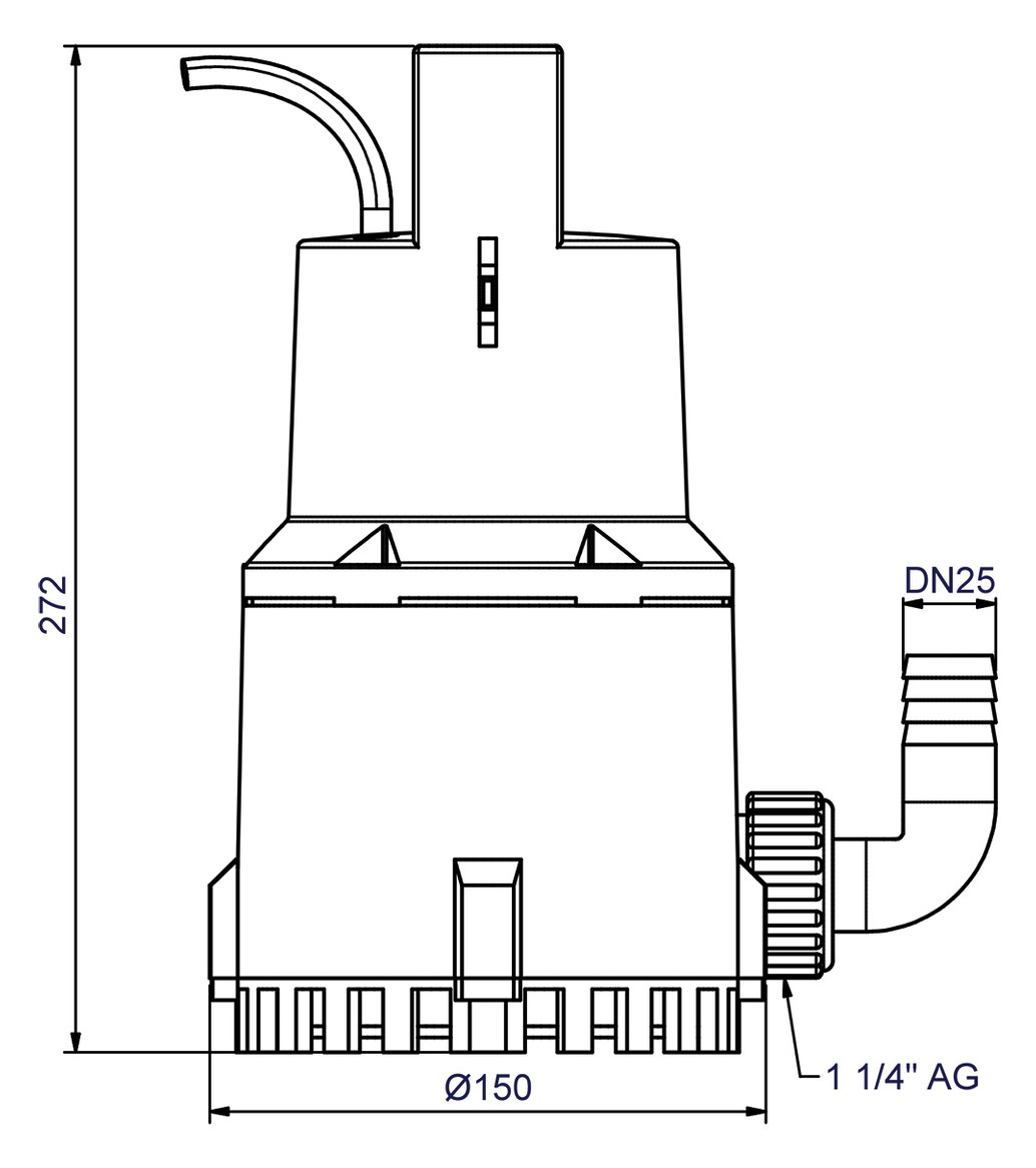 Zehnder-Pumpen Schmutzwasser-Tauchpumpe ZPK 30, Kunststoff