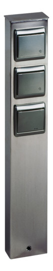 ALBE Steckdosensäule Edelstahl 3- 692107 