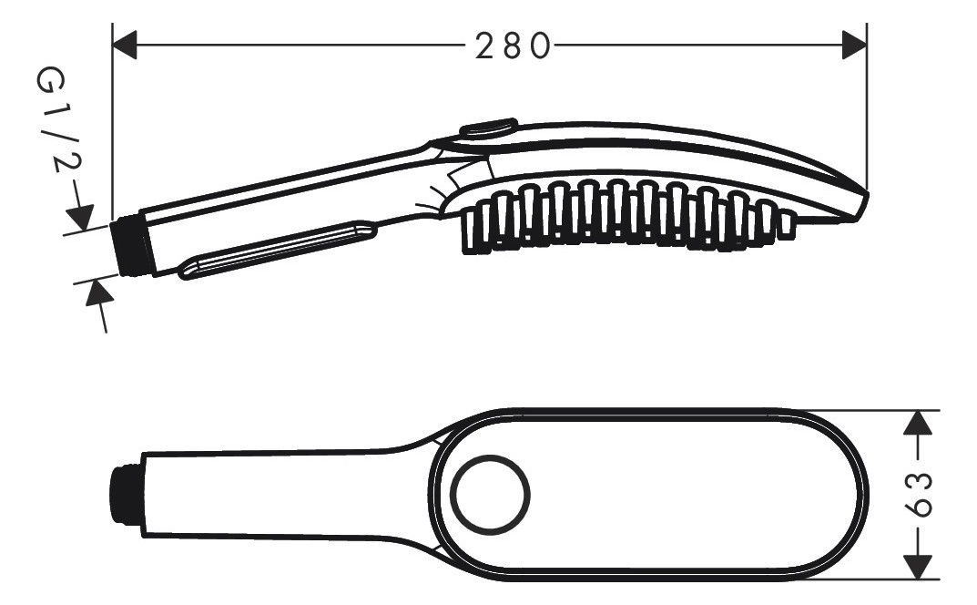 hansgrohe Hundeduschbrause 150 DogShower 3jet, mattschwarz hansgrohe Hundeduschbrause 150 DogShower 3jet, mattschwarz