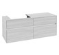 V&B Waschtischunterschrank Collaro 140x54,8x50cm, Waschtisch links, white wood