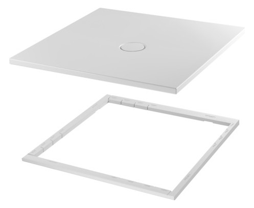 Duschfläche BetteFloor 5831 80x80cm, Antirutsch/Pro, Mini-Wannenträger, cashmere