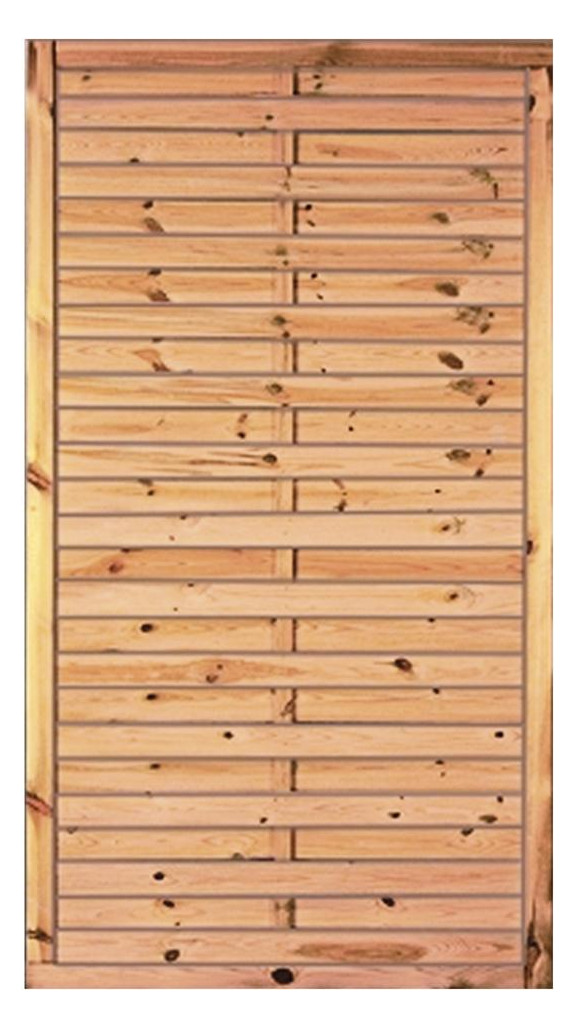 Bild Lamellenzaun 100 x 180 cm Rahmen 34/54 m m, kdi grün - n.a.-0