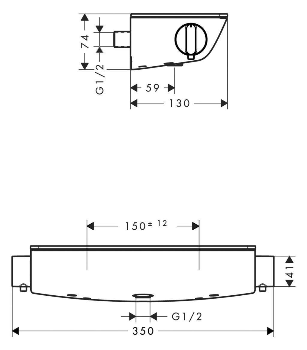 hansgrohe Brausethermostat Ecostat Select AP, Renovation, 1 Verbraucher, chrom