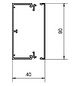 Leitungsführungskanal Kst 40x90x2000mm ver-ws LF-K unbeh 2400qmm RAL9016