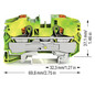 Schutzleiter-Reihenklemme 0,5-16qmm gn/ge 1Etage Hutschiene TH35