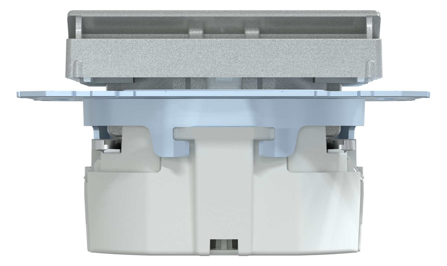 Steckdose 1f alu mt System M UP m.OL m.BS Mit Orientierungslicht IP20
