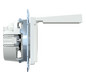 Steckdose 1f akws glz System M UP m.BS Klappd aktivweiß IP44