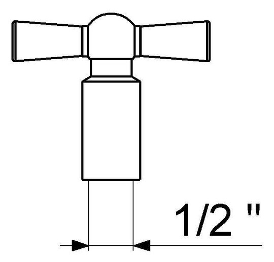 Schlösser Steckschlüssel DN 15, 1/2", mit Innenverzahnung