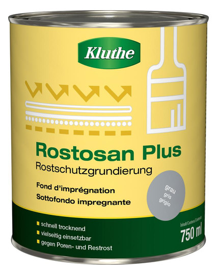 Kluthe-Rostschutzgrundierung, grau Rostosan Plus - 0,75l