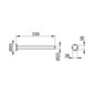 KEUCO Handtuchhalter Plan 1-tlg., 340mm, feststehend, verchromt