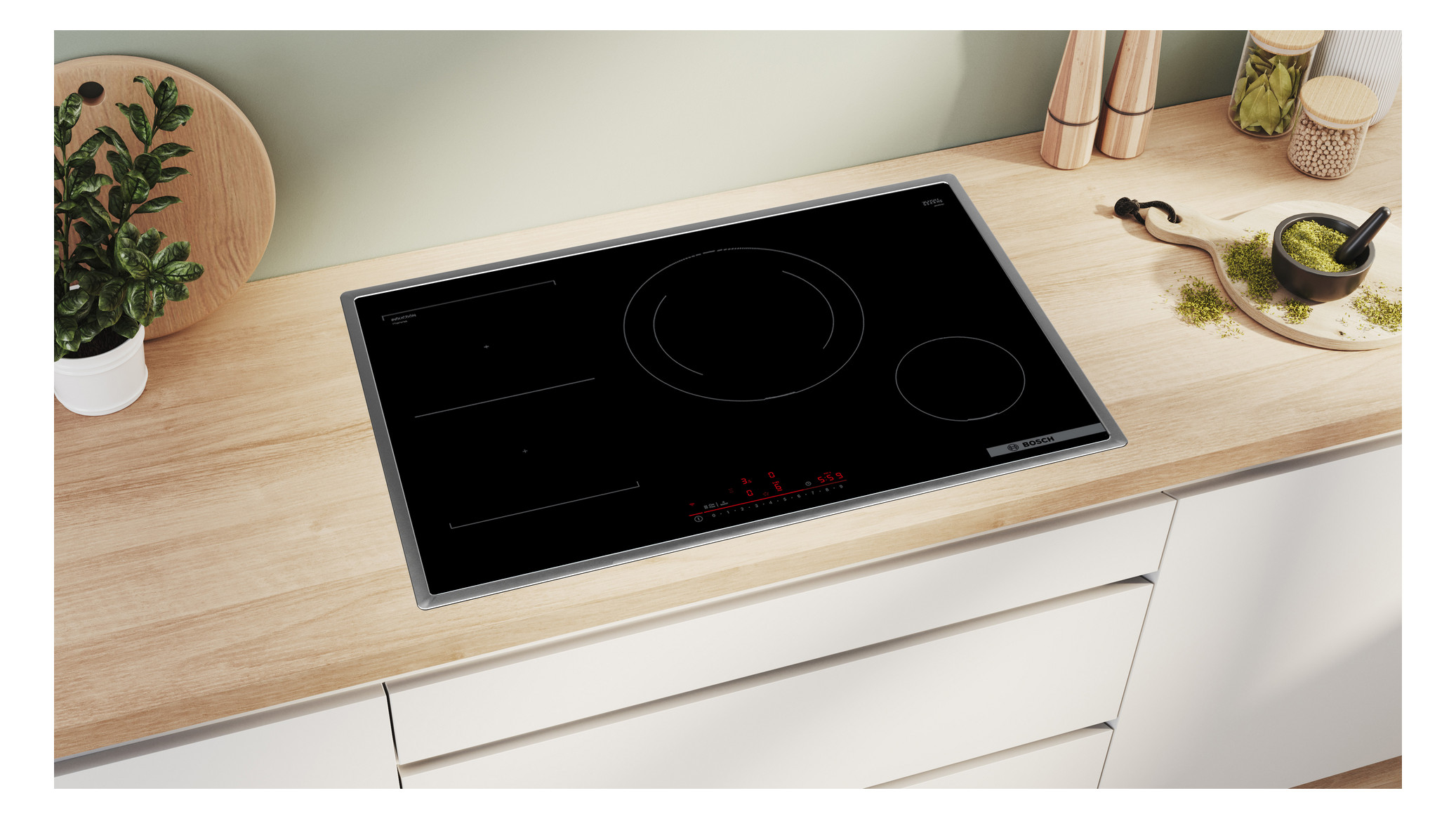 Induktionsfeld autark Zweikreisz 802x523mm