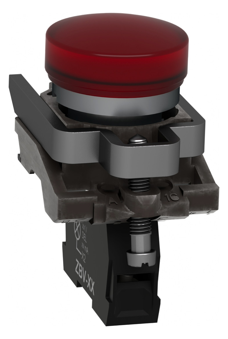 Leuchtmelder komplett 1f LED UC rnd fl Ø22,5mm rt IP65