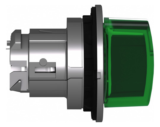 Knebelschalter 3stuf bel.b gn rnd Ø30,5mm Geeignet für Beleuchtung Tastend