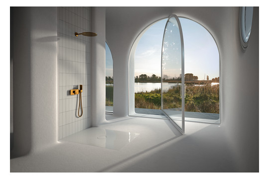Bette Duschfliese PLUS BetteAir 1500 x 1000 mm, bahama beige, Rechteck, glasierter Titan-Stahl