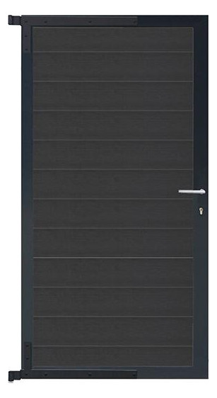 Bild ELSKOP-Tor-Komplettset 90 x 173 cm, Rahm en anthrazit Füllung anthrazit - n.a.-0