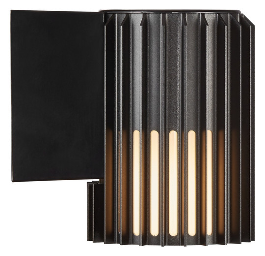 LED-Wandanbauleuchte Aludra 15W sw IP54 E27 Ø124x168mm