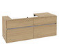 V&B Waschtischunterschrank Collaro 140x54,8x50cm, Waschtisch links, nordic oak