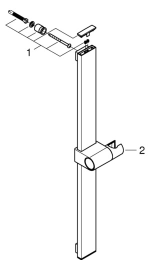 GROHE Brausestange Rainshower Aqua 101673 600mm supersteel