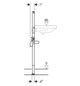 Geberit Waschtisch-Element Duofix BH 112 cm, für Standarmatur, für Trockenbau