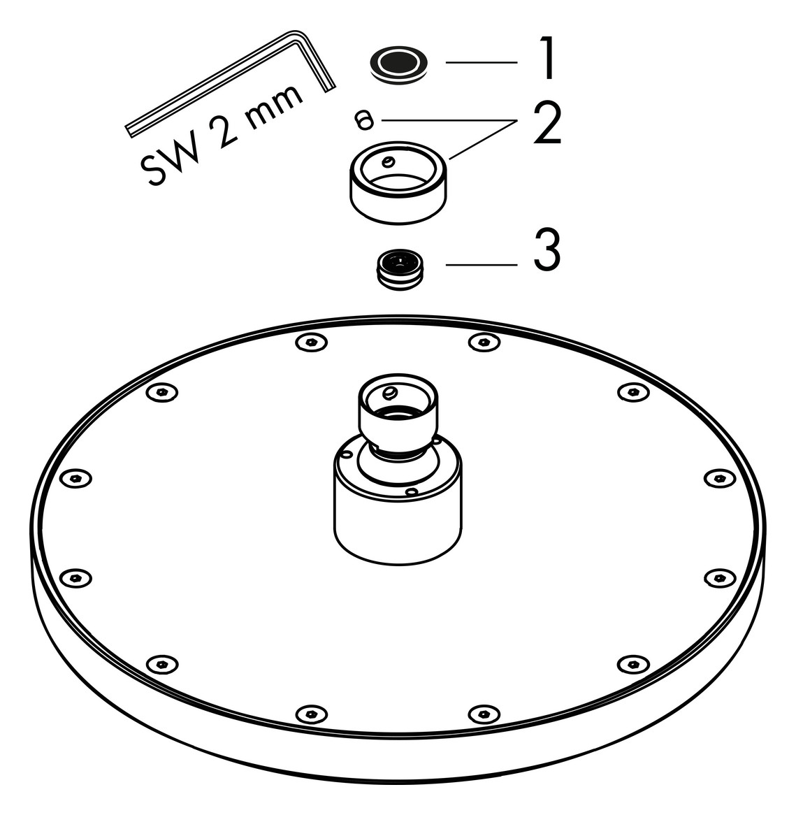 hansgrohe Kopfbrause EcoSmart plus Axor Decken- oder Wandmontage, 245mm, 1jet, chrom