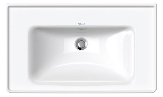 Duravit Möbel-Waschtisch D-Neo 80 x 48 cm, ohne Hahnloch, weiß WonderGliss, mit Überlauf, Hahnlochbank Duravit Möbel-Waschtisch D-Neo 80 x 48 cm, ohne Hahnloch, weiß WonderGliss, mit Überlauf, Hahnlochbank