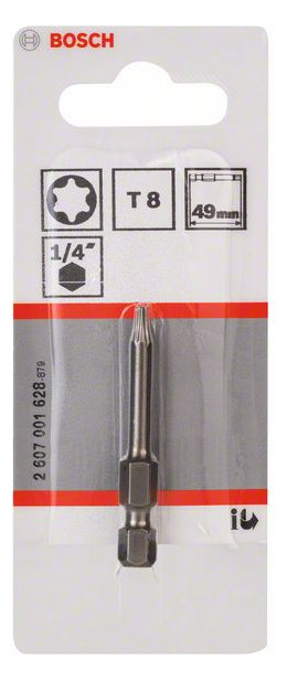Schrauberbit Extra-Hart T Bit TX8 L=49mm 1/4Zoll