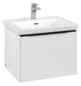 V&B Waschtisch-Unterschrank Subway 3.0 57,2x42,9x47,8cm, mit LED/Griff Volcano black, pure white