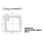 Kaldewei Duschwanne SUPERPLAN CLASSIC 386-5 80x80x2,5cm, mit Träger flach, Perl-Effekt, bahamabeige