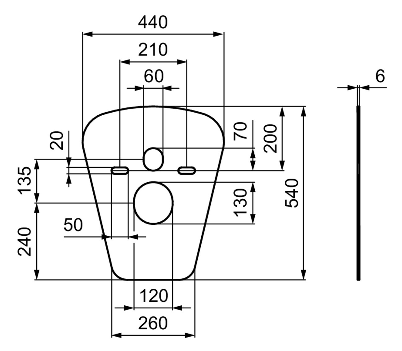 Ideal-Standard Schallschutzmatte ProSys zur Beilage zwischen Keramikkörper und Montagewand