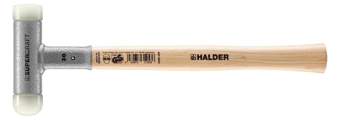 Bild Schonhammer SUPERCRAFT 30mm mit 1 abgerundet Kopf rückschlagfrei HALDER-0