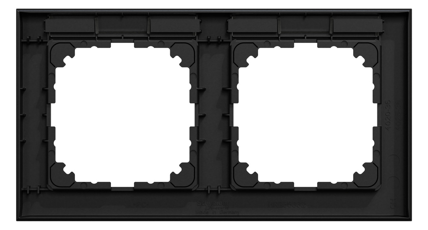 Rahmen 2f sw mt horiz BSF Kst Thermopl Textfeld/Beschriftungsfläche