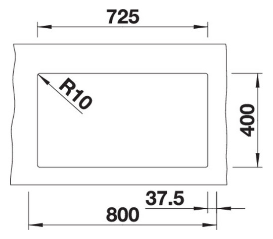 Blanco Becken SUBLINE 350/350-U SILGRANIT 75,5 x 46 cm, cafe, für Unterbau