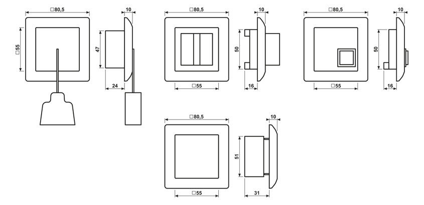 Komplettset f.Beh aws AS / NaV RAL9010