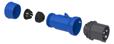 CEE-Stecker 4p 16A IP44 Acti9 380-415 V (50+60 6h Schraubkl Kst Verschraubung