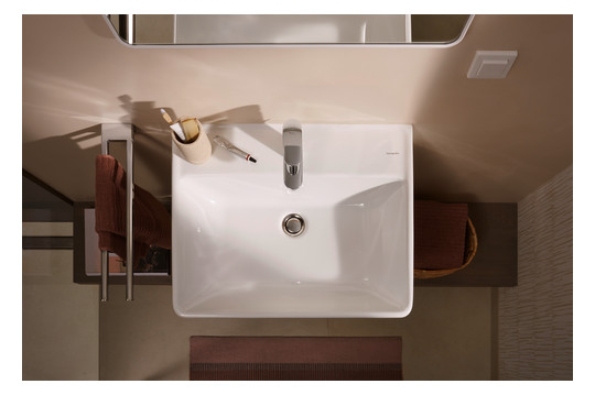 hansgrohe Waschtisch Xanuia Q 600x480mm, mit Hahnloch/Überlauf, weiß