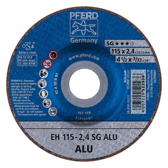 PFERD-Trennscheiben SG ALU - 115x2,4mm, gekröpft